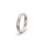 9k White Gold Patterned Wedding Band - 4 mm - Image 5