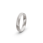 9k White Gold Patterned Wedding Band - 4 mm - Image 3