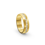 9k Yellow Gold Diamond Wedding Band Channel Set 0.30 ct - 6 mm - Image 4