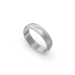 950 Platinum Wedding Band Patterned With Matte Finish - 5 mm - Image 2
