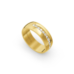 14k Yellow Gold Diamond Wedding Band Channel Set 0.45 ct - 7 mm - Image 2