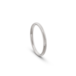 9k White Gold Thin Patterned Wedding Band - 2 mm - Image 4