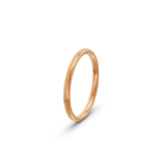 18k Rose Gold Thin Patterned Wedding Band - 2 mm - Image 5