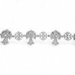 925 Sterling Silver Cross Bracelet with Moissanite Diamonds - Image 5