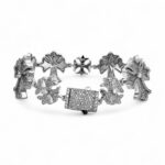 925 Sterling Silver Cross Bracelet with Moissanite Diamonds - Image 6