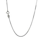 9k White Gold Solid Tight Linked Curb Chain - 1 mm - Image 2