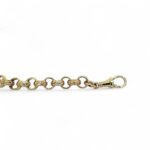 9k Yellow Gold Plain and Patterned Belcher Bracelet - 7.5 mm - Image 6