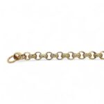 9k Yellow Gold Plain and Patterned Belcher Bracelet - 7.5 mm - Image 3