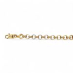 9k Yellow Gold Patterned and Plain Belcher Bracelet - 6 mm - Image 2