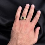 9k Yellow Gold Onyx and Diamond Rolex Inspired Ring - 0.03 ct - Image 2