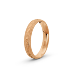 14k Rose Gold Milgrain and Hammered Wedding Band - 4 mm