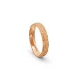 14k Rose Gold Milgrain and Hammered Wedding Band - 4 mm - Image 4