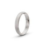 18k White Gold Honeycomb Patterned Wedding Band - 4 mm