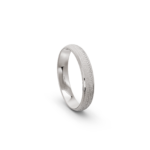 18k White Gold Honeycomb Patterned Wedding Band - 4 mm - Image 4