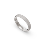 18k White Gold Honeycomb Patterned Wedding Band - 4 mm - Image 2
