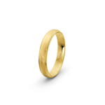 14k Yellow Gold Cross Matte Patterned Wedding Band - 4 mm - Image 5