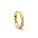 14k Yellow Gold Cross Matte Patterned Wedding Band - 4 mm - Image 4