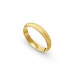 14k Yellow Gold Cross Matte Patterned Wedding Band - 4 mm - Image 2