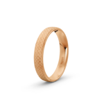 18k Rose Gold Scales Patterned Wedding Band - 4 mm