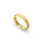 9k Yellow Gold Cross Matte Patterned Wedding Band - 4 mm - Image 2
