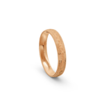 9k Rose Gold Milgrain and Hammered Wedding Band - 4 mm - Image 4