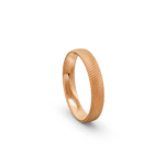 14k Rose Gold Patterned Wedding Band - 4 mm - Image 4