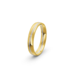 18k White and Yellow Gold Milgrain Patterned Wedding Band - 4 mm - Image 5