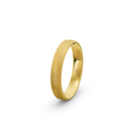 18k Yellow Gold Patterned Wedding Band - 4 mm - Image 3