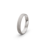 14k White Gold Patterned Wedding Band - 4 mm - Image 5