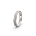 14k White Gold Patterned Wedding Band - 4 mm - Image 3