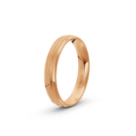 18k Rose Gold Patterned Wedding Band - 4 mm