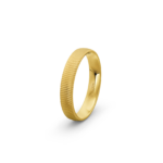9k Yellow Gold Patterned Wedding Band - 4 mm - Image 5