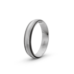 950 Platinum and Carbon Wedding Band - 4.5 mm