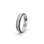 950 Platinum and Carbon Wedding Band - 4.5 mm - Image 5