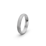 950 Platinum Honeycomb Patterned Wedding Band - 4 mm - Image 5