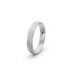 9k White Gold Scales Patterned Wedding Band - 4 mm - Image 5