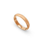 18k Rose Gold Cross Matte Patterned Wedding Band - 4 mm - Image 2