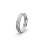 950 Platinum Hammered Wedding Band - 4.5 mm - Image 5