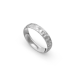 950 Platinum Hammered Wedding Band - 4.5 mm - Image 2