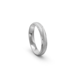 950 Platinum Cross Matte Patterned Wedding Band - 4 mm - Image 4