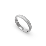 950 Platinum Cross Matte Patterned Wedding Band - 4 mm - Image 2