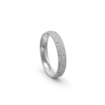 950 Platinum Hammered Wedding Band - 4 mm - Image 4