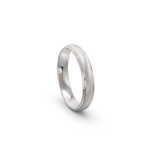 9k White Gold Cross Matte Patterned Wedding Band - 4 mm - Image 4