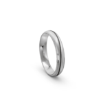 950 Platinum and Carbon Milgrain Pattern Wedding Band - 4 mm - Image 4