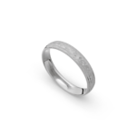 950 Platinum Milgrain and Hammered Wedding Band - 4 mm - Image 5