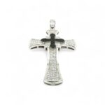 925 Sterling Silver Iced Out Baguette Cross - 65 mm x 37 mm - Image 3