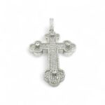 925 Sterling Silver Iced Out Cross - 62 mm x 33 mm - Image 3