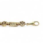 9k Yellow Gold Patterned Stars and Bars Belcher Bracelet - 13 mm - Image 4