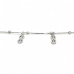 925 Sterling Silver Cz Infinity Anklet - 3 mm - Image 2