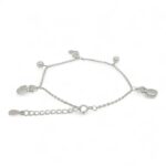 925 Sterling Silver Cat and Ball Anklet - 1.5 mm - Image 4